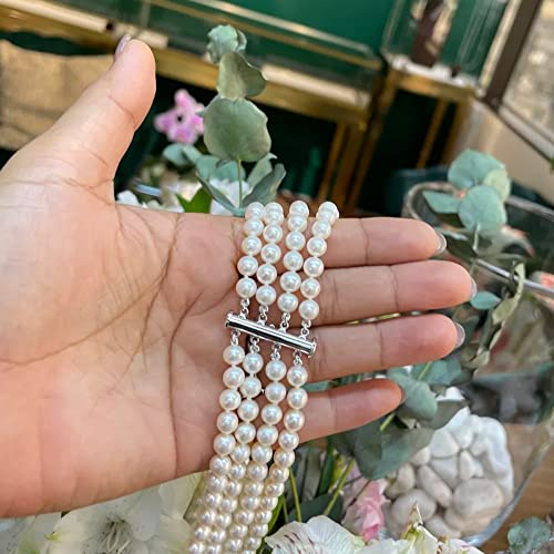 Image of 750 Pcs Off White Beads - 6nm, 8mm, 10mm - DIY Beads for Bracelets Making Kit, Crafting, Embroidery Crafts, Jewellery Making Kit, Beadwork, Pearls for Craft, Beading - 150 Grams