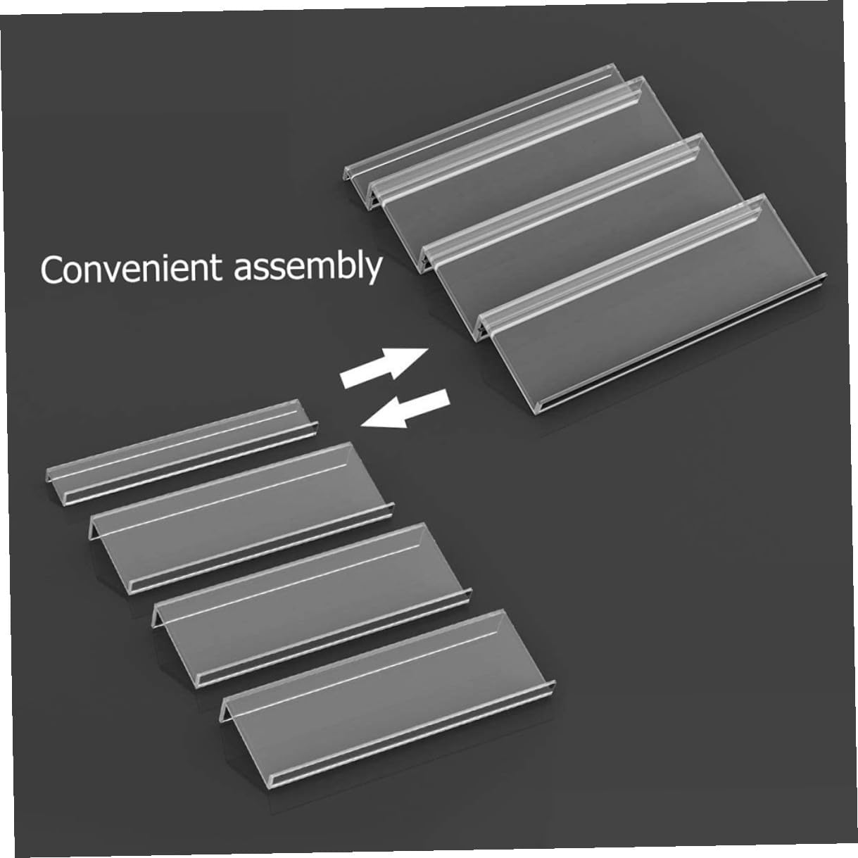 Expandable Acrylic Spice Rack Drawer Organizer, Plastic Seasoning Bottle Storage Tray, Tiered Kitchen Drawer Storage for Pantry and Cabinet