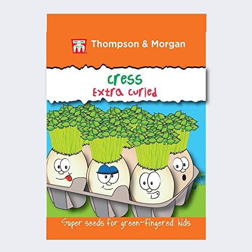 Thompson & Morgan - T&M Super Seeds for Green Fingered Kids Grow Your Own Vegetable Gardening Garden Plant - Vegetables - Cress Extra Curled