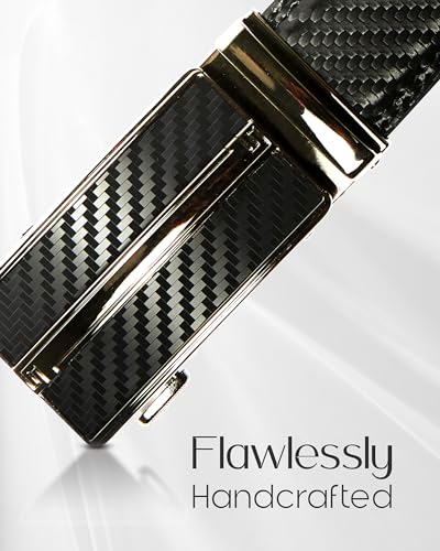 Access Denied Leather Ratchet Belts For Men - Mens Belt With Automatic Sliding Buckle For Suits, Jeans - Gifts For Men2