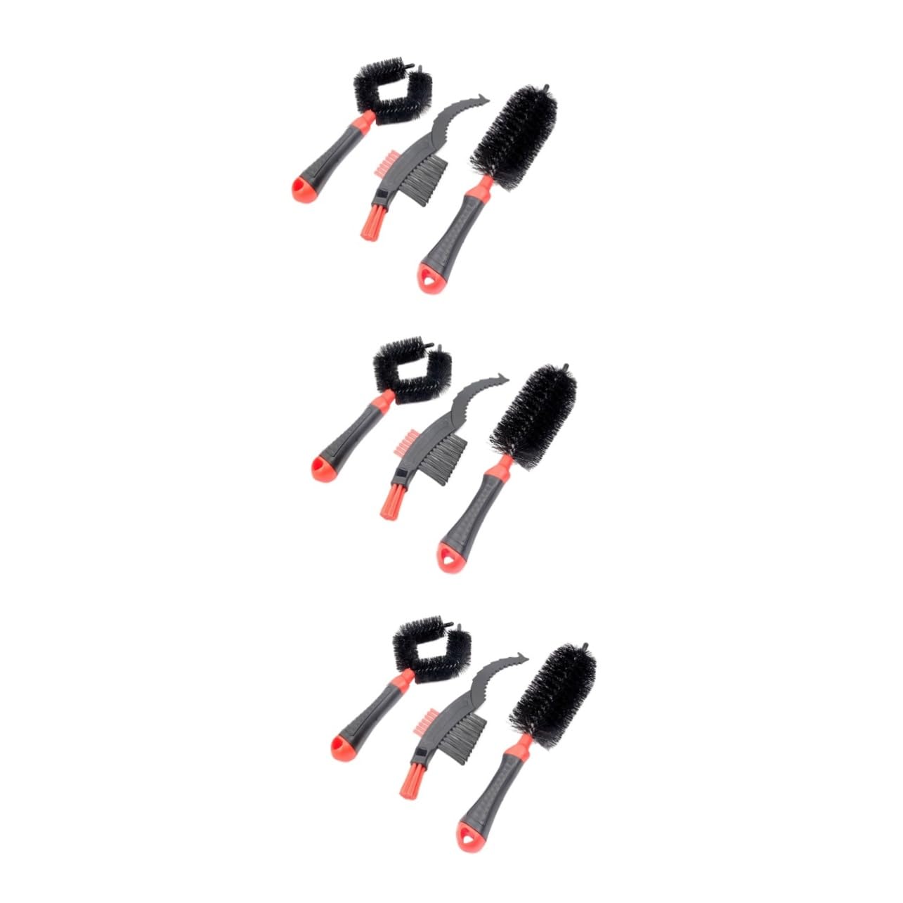 iplusmile 9stücke Teiliges Fahrradreinigungsset Kettenreinigungsbürste Reifenreiniger Für Effektive Pflege Ergonomisches Design Für Enge Stellen Für Fahrradtypen -rot