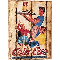 Patines Colacao RetroReclamos Cuadro de Madera Vintage Cola-CAO