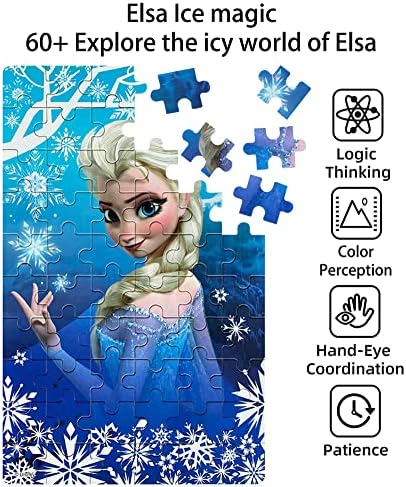NEILDEN Disney Frozen Elsa Puzzle 60 Piece Jigsaw Puzzle for Kids Ages 3-8 Puzzles for Girls & Boys Great Gifts for Children(Elsa) 2 51sdvKHYrlL. AC