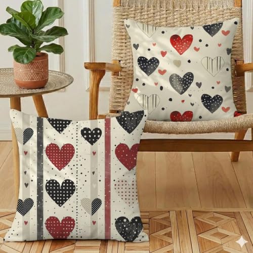 Coussin extérieur imperméable 55x55 avec motif double face en lin - 5