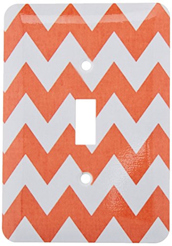Chevron orange zig zag plaque interrupteur pour salon moderne