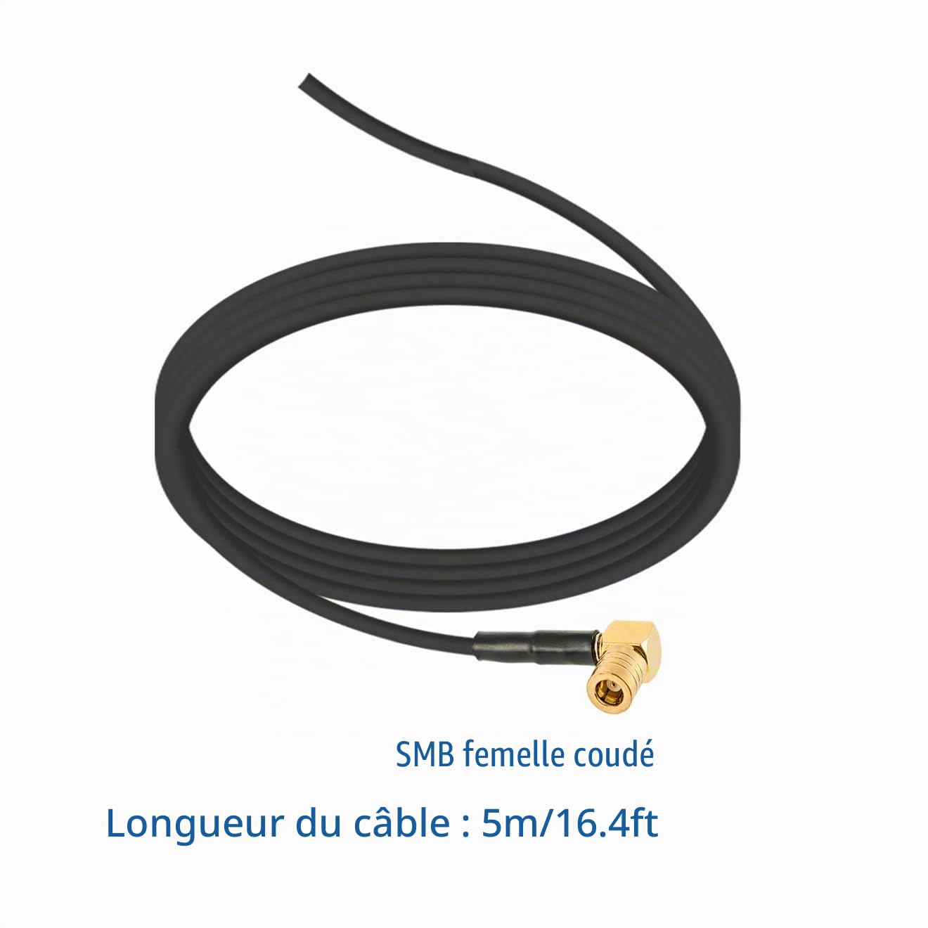 Vecys Dab Dab + FM/AM GPS Voiture Antenne Requin Aileron Toit Signal Amplificateur SMB à SMA à DIN Adaptateur 5M RG174 Câble pour Navigation Système