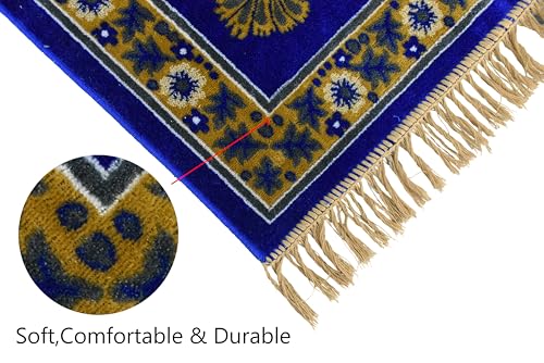 Image of Janamaz Prayer Mat - Turkey Soft Velvet Namaz Mat | Premium Aasan for Daily Salah, Janimaz Namaz, Comfortable & Durable Prayer Mat | 44x27 Inch, (15)