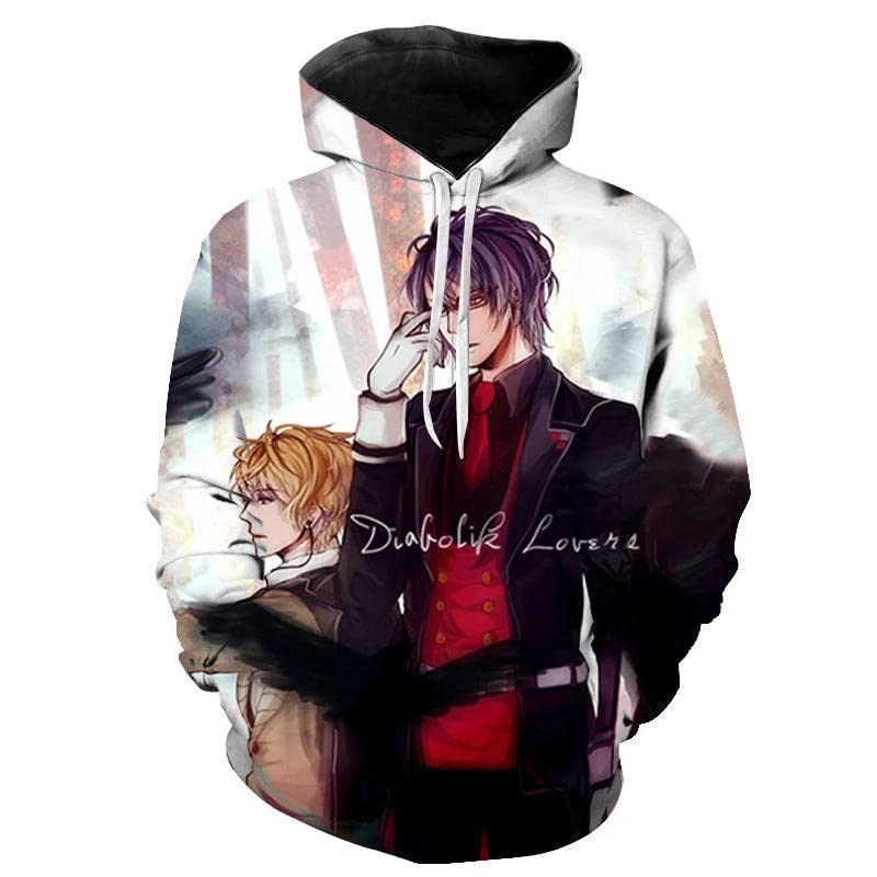 Générique Diabolik Lovers Hoodies Anime 3D Pulls Molletonnés d'impression Garçon Fille Enfants À Capuche Pull