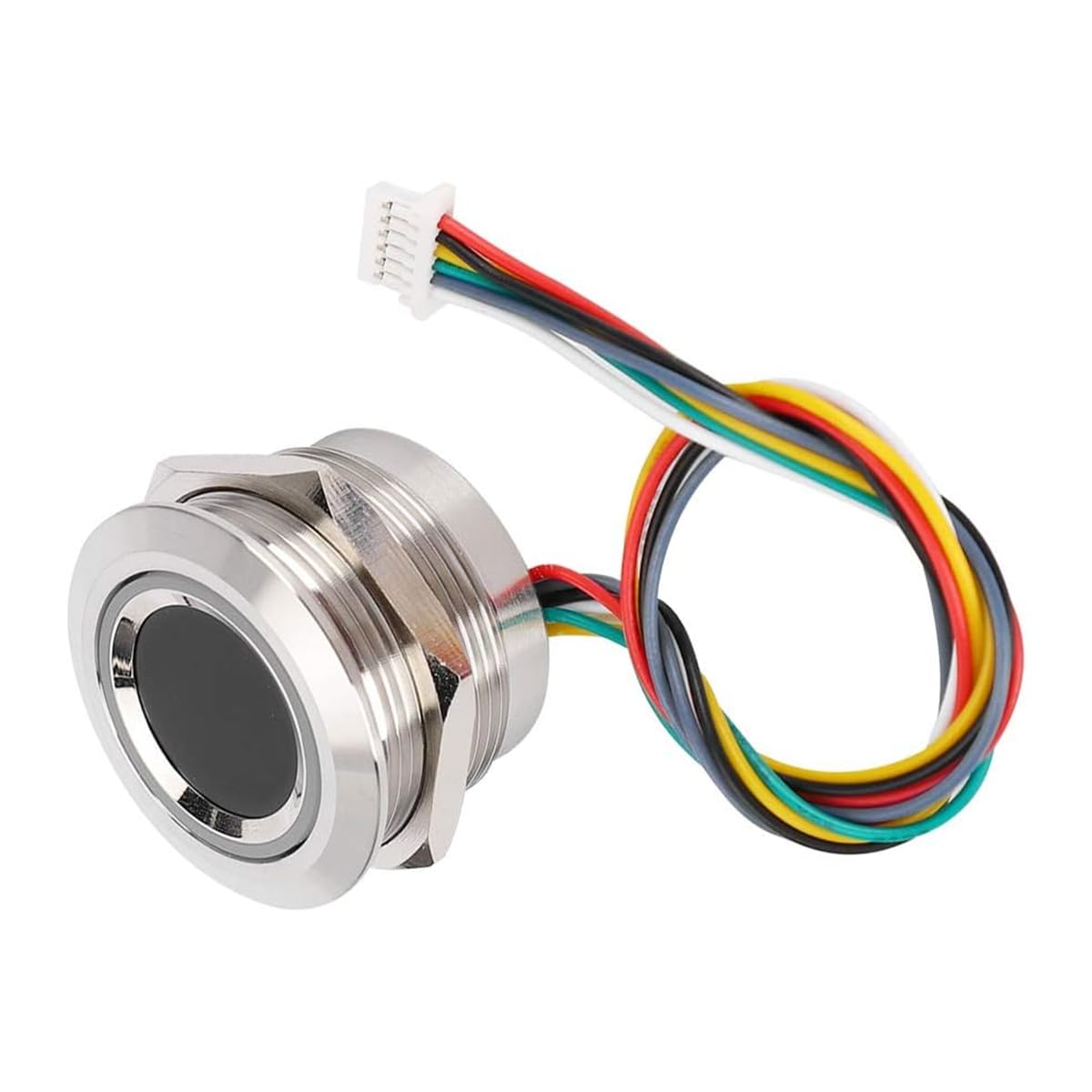 Ausi Sensor capacitivo de huellas dactilares R503: módulo circular de identificación de metales con indicador de anillo bicolor