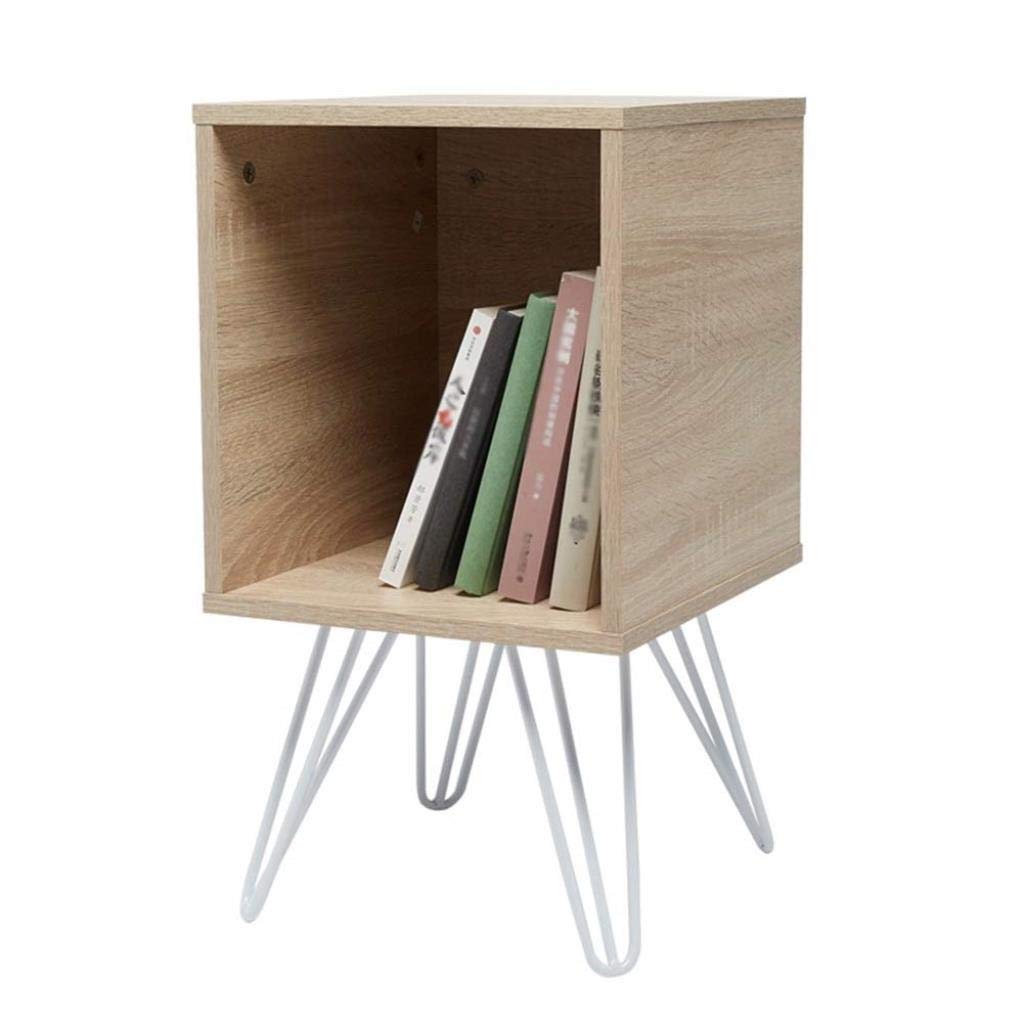 JPVGIA Bedside Table, Bedside Cabinets 1 Shelves, Side Table Modern Nightstand With Metal Legs For Living Room Bedroom,32.5x35x59cm