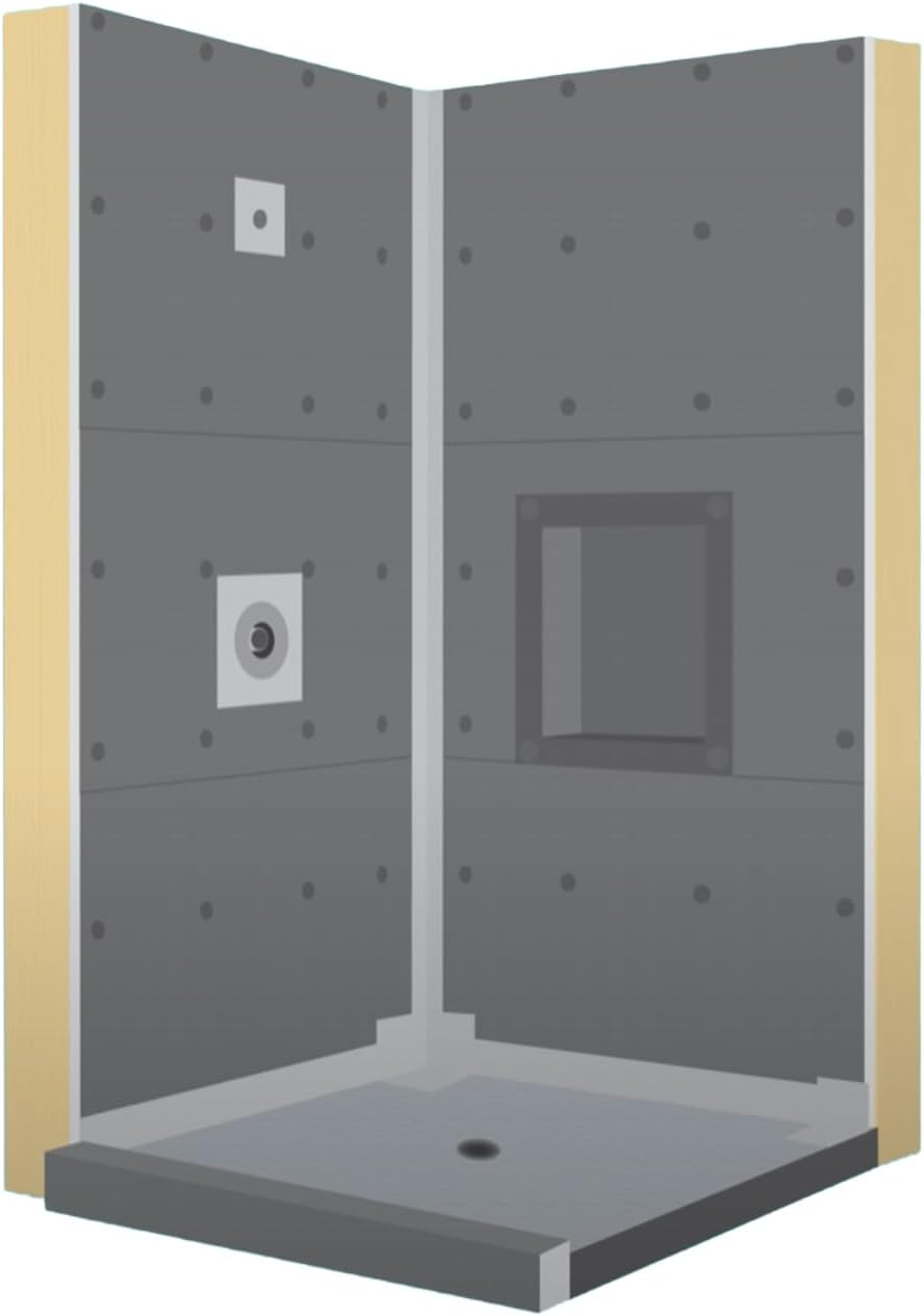 Ardex TLT Prefabricated Vapor-resistant Lightweight XPS Foam Waterproof Shower Niche, with Alkali Resistant Fiberglass Mesh, Adjustable Shelf, for Tiled Shower Surrounds, TLT 501 - 16 Inch x 16 Inch