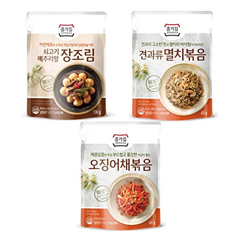 [Jongga] Korean side dish 3 set / Spicy Stir-fried Dried Squid 60g +