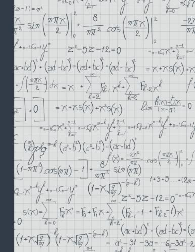 Math Composition Notebook: 8.5 X 11 College Ruled Paper Lined Journal, Mathematical Equations And Formulas Pattern Cover - A Math Themed Gift For Your Friends
