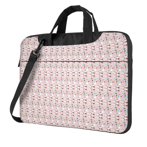 Sac à bandoulière pour ordinateur au motif crème glacée douce, idéal bureau et trajets