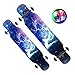 HLYT-Sgabelli da bar Skateboard Lungo 42"x10 Drop Through Freestyle Cruiser Completo Skateboard Brush Street Board Ponte in Acero per Principianti, Ragazze, Ragazzi, Adulti