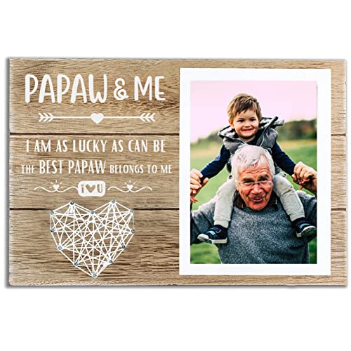 InnoBeta Papaw Gifts, Grandpa Gifts from Grandkids, Grandchildren, Grandpa Picture Frame, Present for Birthday, Christmas, Father's Day - for 4' x 6' Photos - Papaw & ME