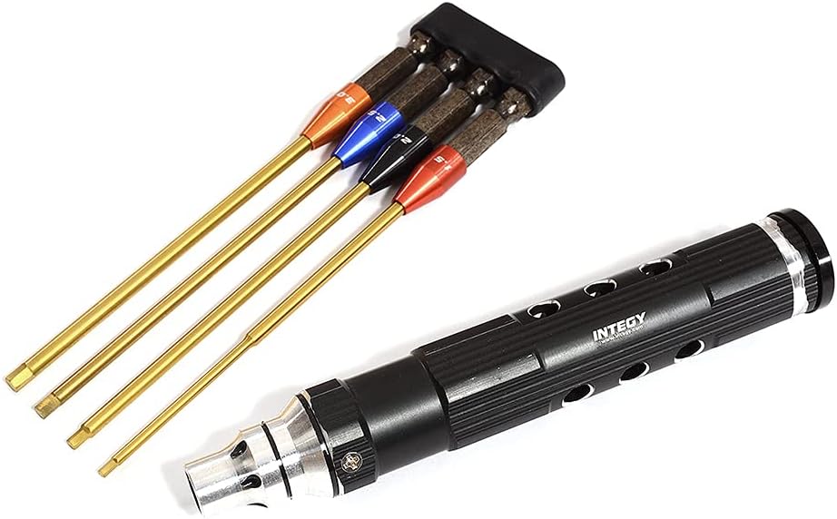 Integy QuickPit 4 Metric Sizes, Wrench w/Allen Hex Tip Set (1.5, 2, 2.5 & 3mm)