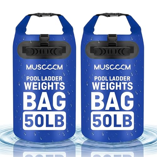 MUSCCCM 50LB Heavy Duty Pool Ladder Weights Bag 500D PVC Sand Bags
