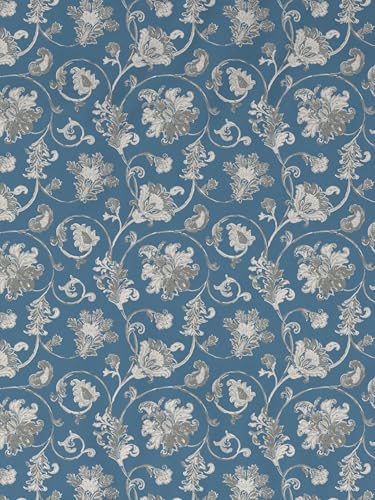 Image of DDECOR Live Beautiful 100% Compact Combed Cotton Ethnic King Flat Bedsheet with 2 Pillow Covers | Rotary Print 145TC | Perfect for Everyday Bedroom Use | Cresta Collection | 2.24 x 2.54 M|Pacific Blue