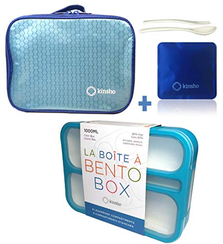 Bento Box with Insulated Bag and Ice Pack Set. Lunch-box or Snack Containers