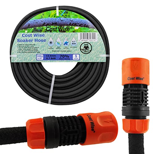 E-BEST-OFFER 50m Porous pipe/soaker hose/leaky pipe garden irrigation system with pressure reducer valve