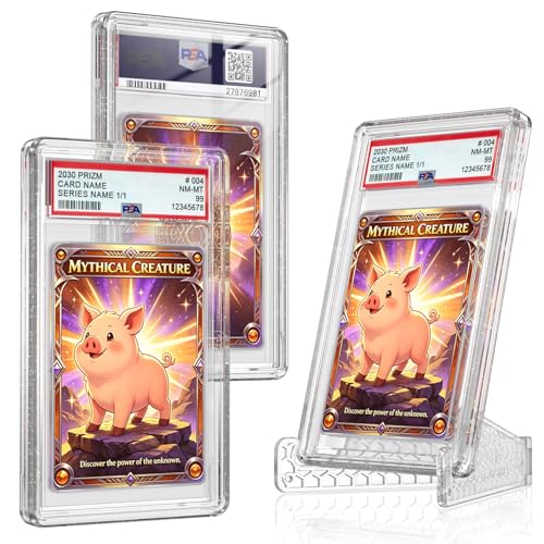 BOPOTI For PSA Graded Card Slab Protector Case Clear Bling