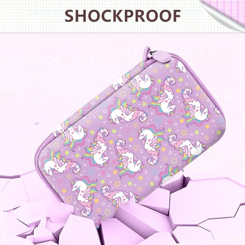 Image of Leayjeen Kids Camera Case Compatible with Dylanto /GKTZ /HiMont /CAMCLID /ESOXOFFORE Kids Instant Print Camera, Christmas Gifts and Birthday Gifts for Kids - Purple Unicorn (Case Only)