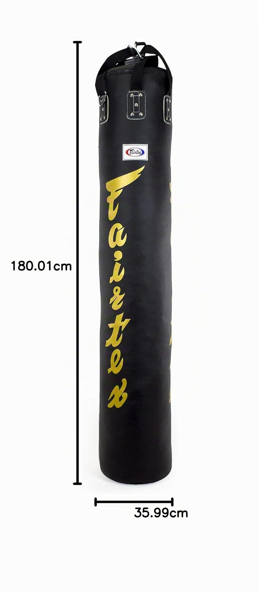 Fairtex HB6 Bananensack Boxsack für Muay Thai, Boxen, Kickboxen, MMA – 36 cm B x 180 cm H