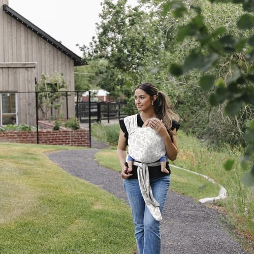 Image of Moby Baby Wrap Carrier Classic for Newborns to Toddlers (8-33lbs), Infant Sling Carrier, Lightweight & Hands Free Design, Adjustable for All Body Types (Bandana)