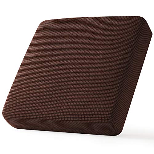 Image of Chunyi Jacquard Polyester Spandex Cushion Slipcover (Chair Cushion, Chocolate)