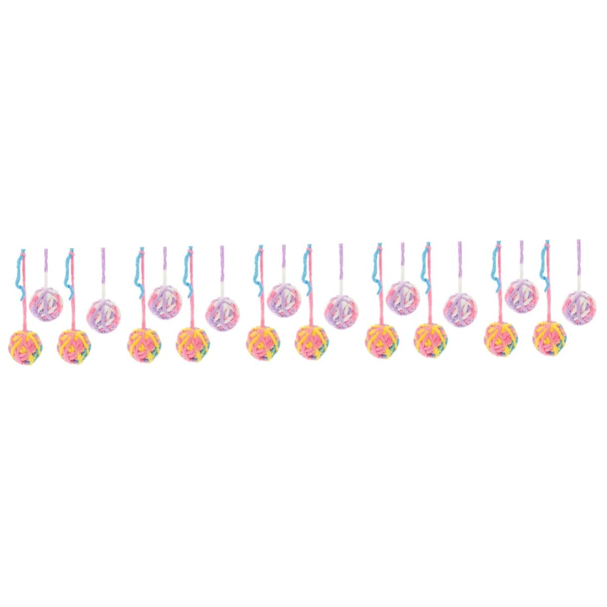 minkissy 20pièces Jouet Griffoir pour Chat Balles Colorées avec Clochettes pour Intérieur Accessoires Ludiques pour Kittens