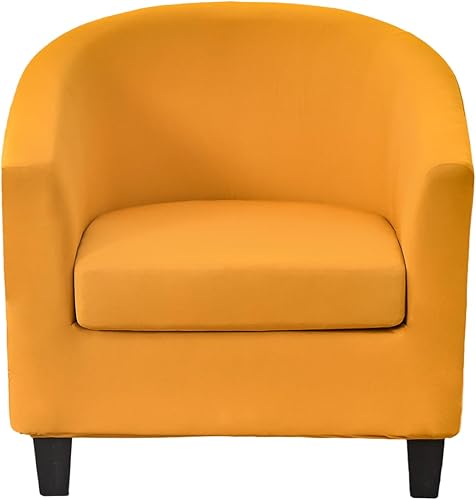 CRFATOP Fundas elásticas para silla de club de 2 piezas, fundas sólidas para silla de bañera, fundas suaves para sillón, protector de muebles