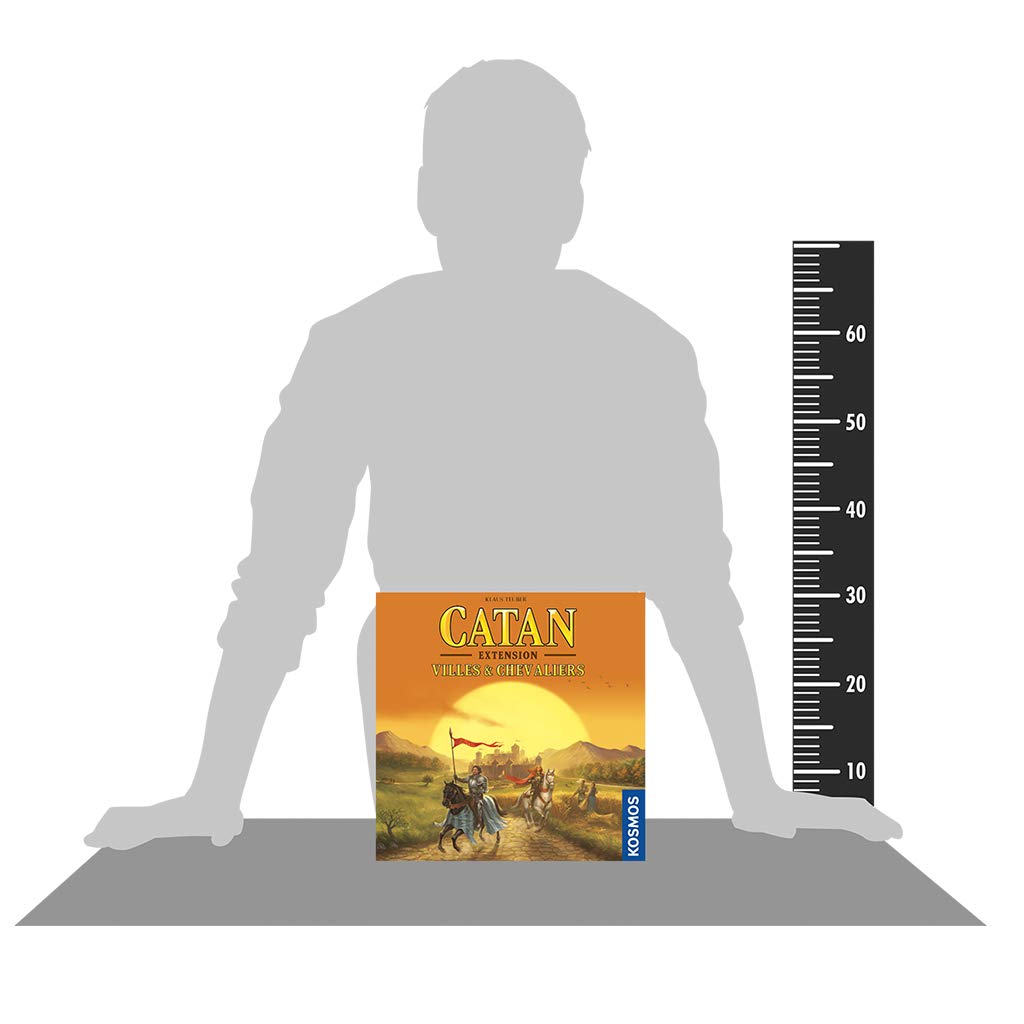 Kosmos - Catan : Extension Villes et Chevaliers - Jeu de Société pour Adultes et Enfants dès 12 Ans - 3 à 4 Joueurs - 120 Min - Jeu de Stratégie et de Négociation Immersif-Version Française