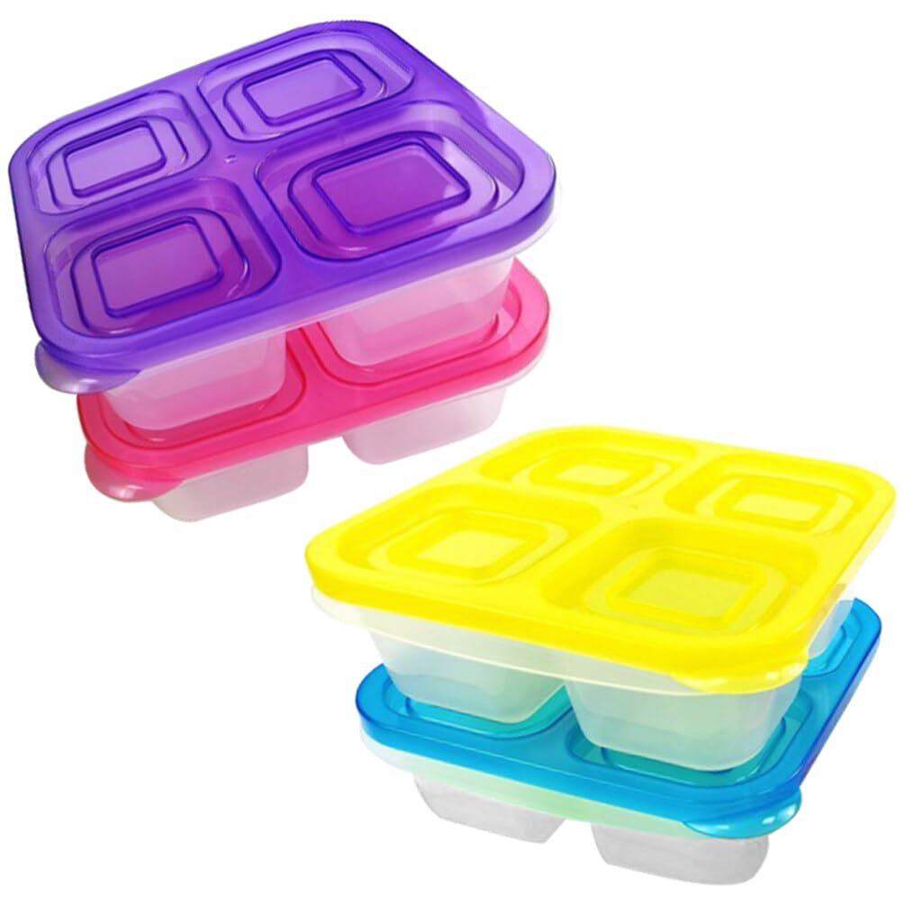 Amazon | Kichvoe お弁当 ランチ ボックス 4 仕切り おやつ コンテナ 4