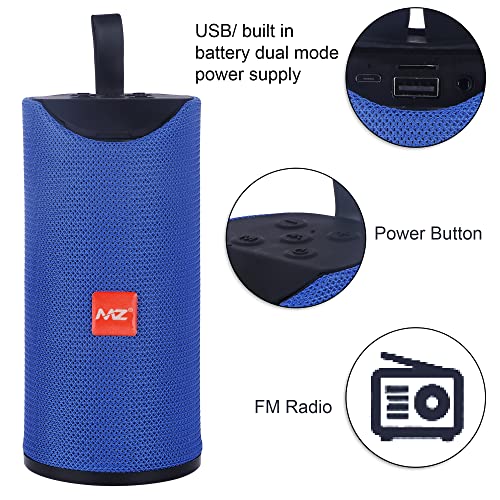 Image of MZ TG-113 (Portable Bluetooth Speaker) Dynamic Thunder Sound with High Bass 10 W Bluetooth Speaker (Blue)