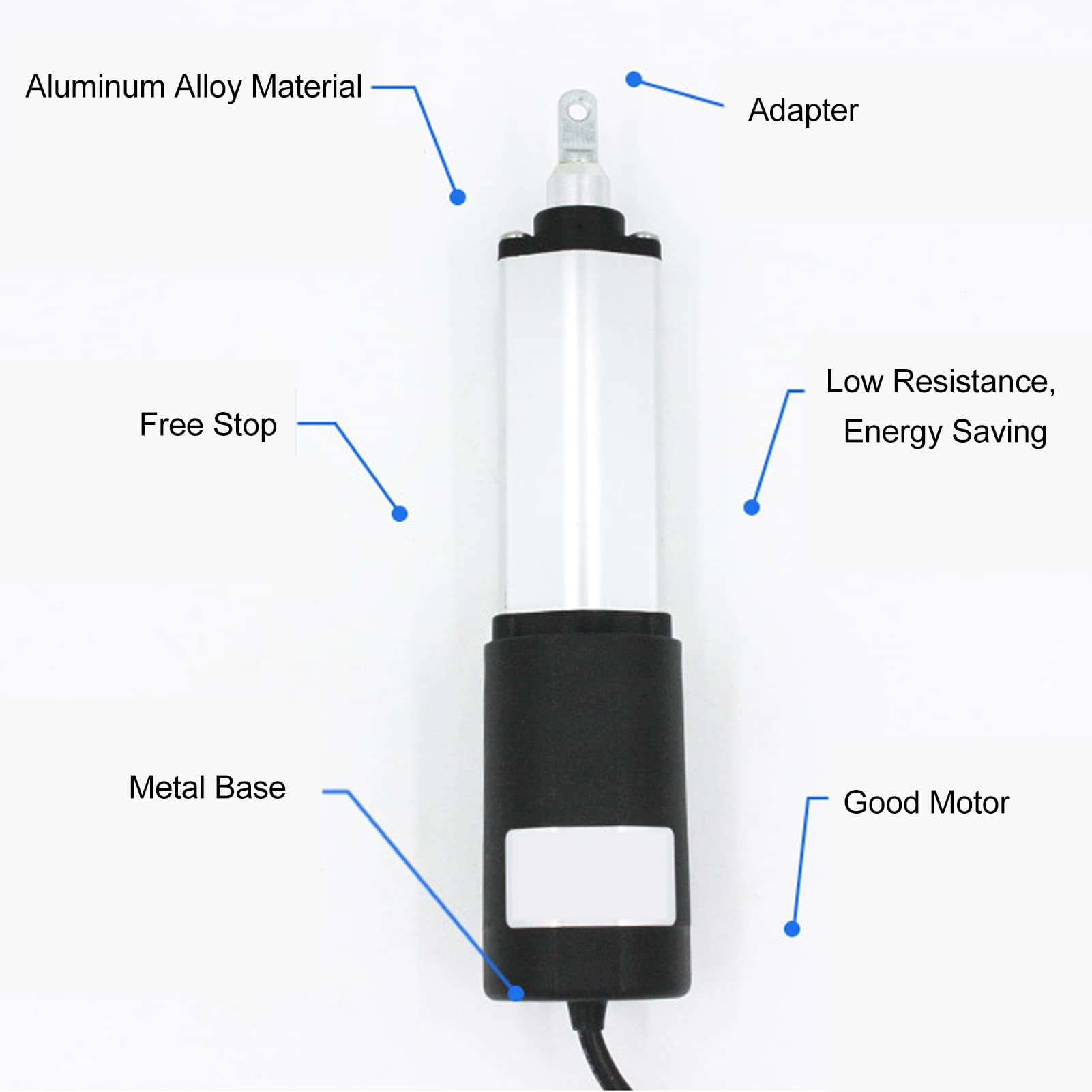 Attuatore Lineare Elettrico DC12V Corsa 70mm per Impieghi Gravosi Ad Alta Velocità