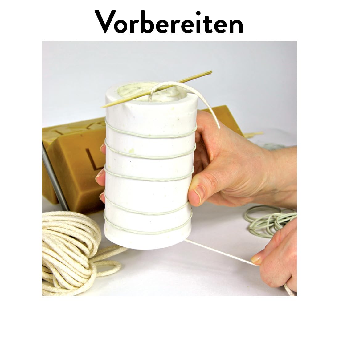 Kerzengießform Stabkerze Silikonform Kerzen Bienenwachs Bienen Imkerei verschiedene Größen, 400 x 50 mm