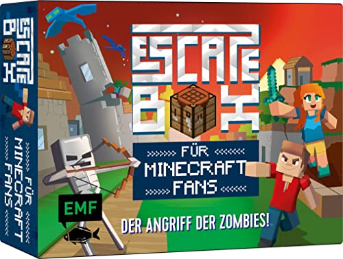Edition Michael Fischer GmbH Die Escape-Box für Minecraft-Fans: Der Angriff der Zombies!: Die Zeit läuft - schafft Ihr es die Rätsel zu lösen, um euer Dorf zu retten? Für 2-5 Kinder ab 7 Jahren