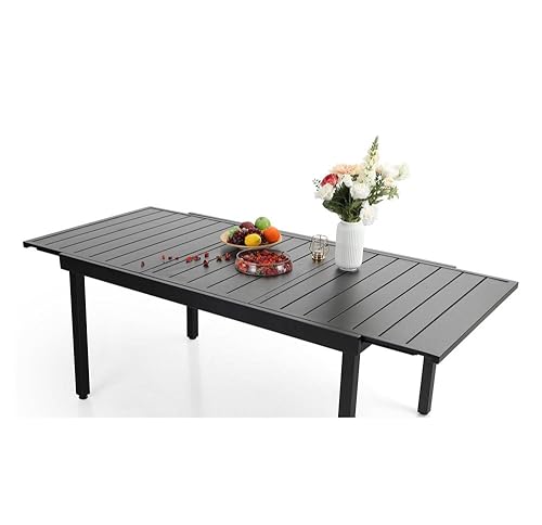 Amazon.com : Sophia & William Black Expandable Patio Dining Tables