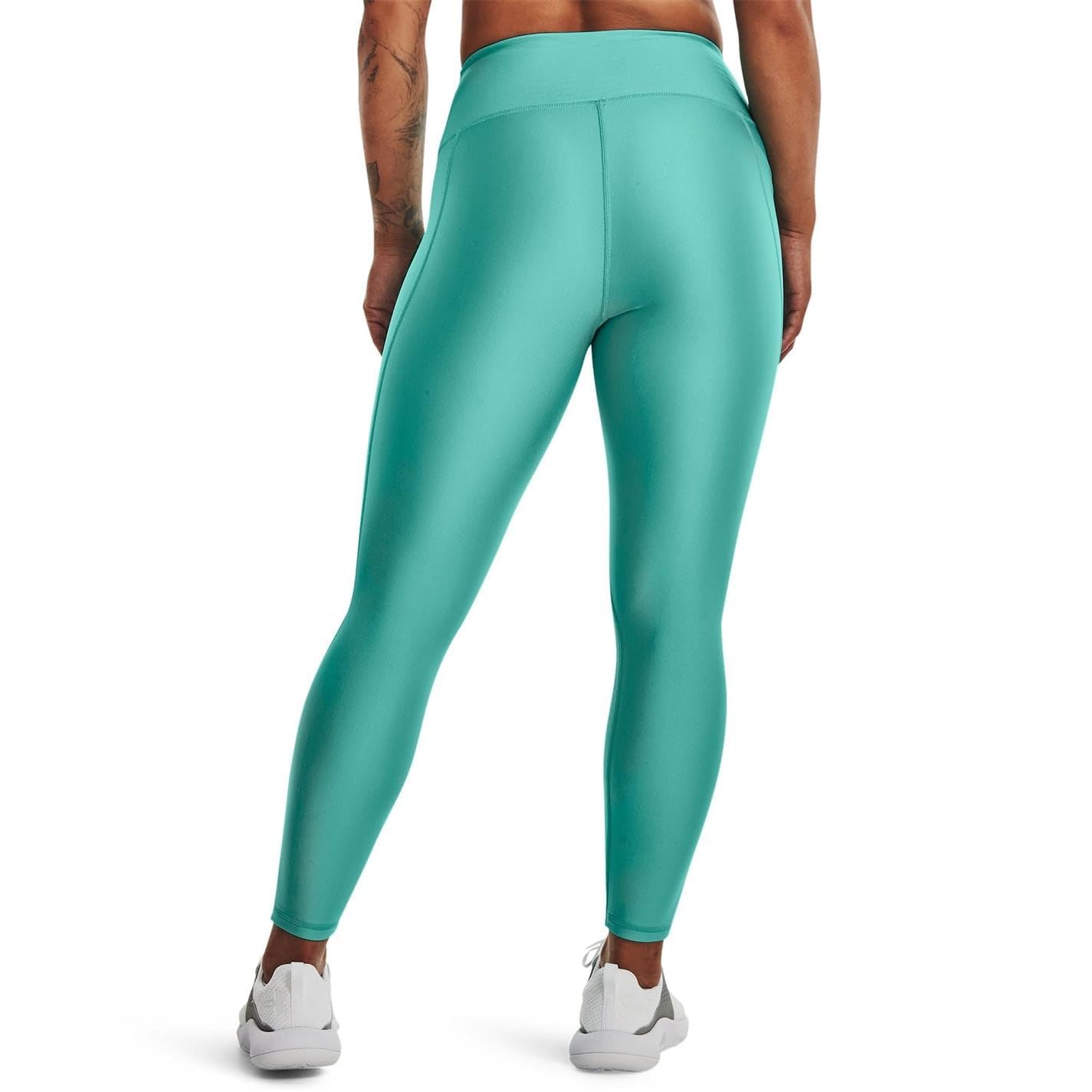Under Armour HeatGear Armour-Leggings alla Caviglia con Vita Alta Antiscivolo, Nettuno (369) / Sea Mist, S Donna