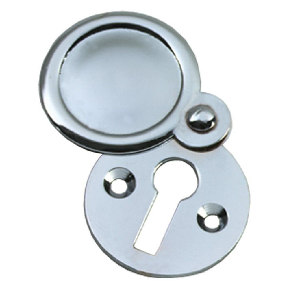 Dzina Victorian Escutcheon Covered 32Mm Satin Chrome Pack Of 2