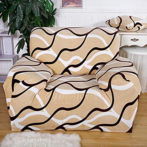 Housse coussin de canapé en peluche gaufre pour fauteuil 1 place