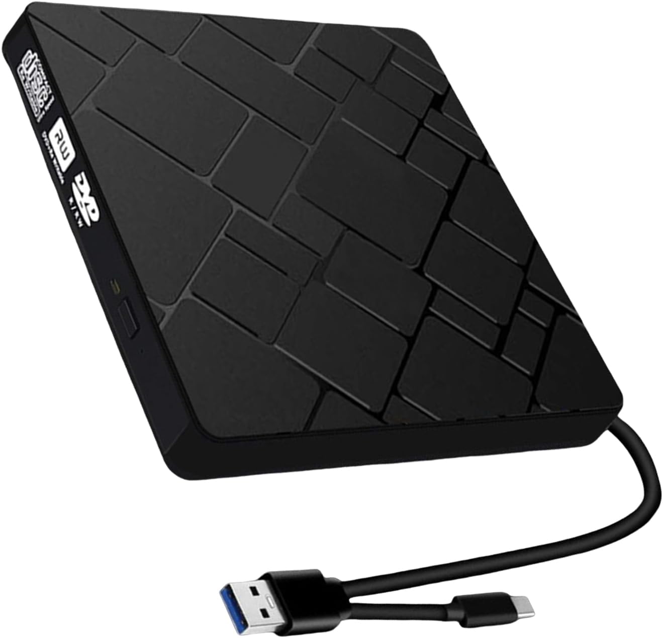 External CDs DVDs Burners Drive USB3.0 Type C Portable Opticals Disc Writer for PC Laptop ABS External DVDs Drive for Home/Office