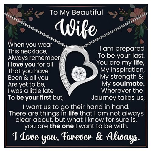 Husband To Wife Necklace Present Forever Love Jewelry Gift to My Hot Wife for Annivrsary