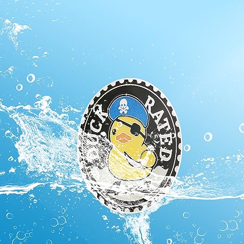 Image of Duck Rated 2 PCS Metal Automotive Badge, 3D Round Car Badges Emblems, Compatible with Jeep Wrangler Vehicles Trucks SUV RV