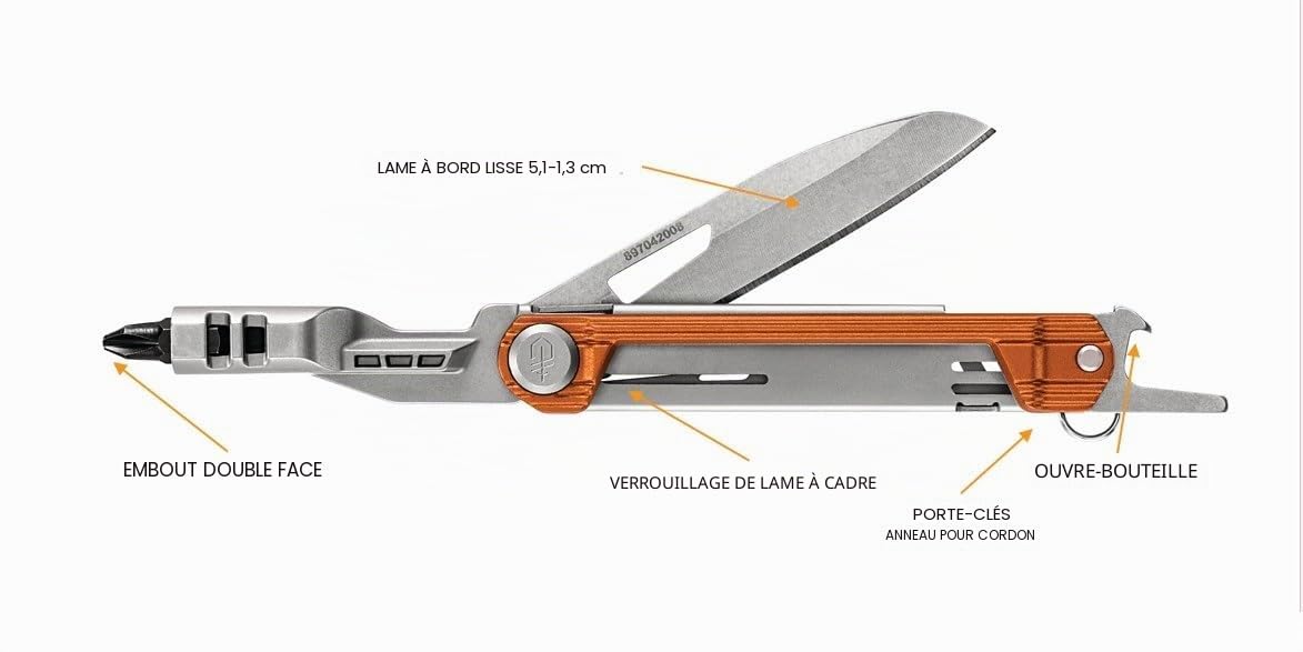 Gerber Outil de Poche Armbar Slim Drive, Orange, Acier Inoxydable/Aluminium, 30-001731