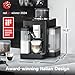 De'Longhi Rivelia Automatic Espresso Machine with Grinder & Milk Frother – All-in-One Coffee Maker, Hot & Iced Latte, Cappuccino, Bean Switch System, Burr Grinder, Compact Italian Design, Black