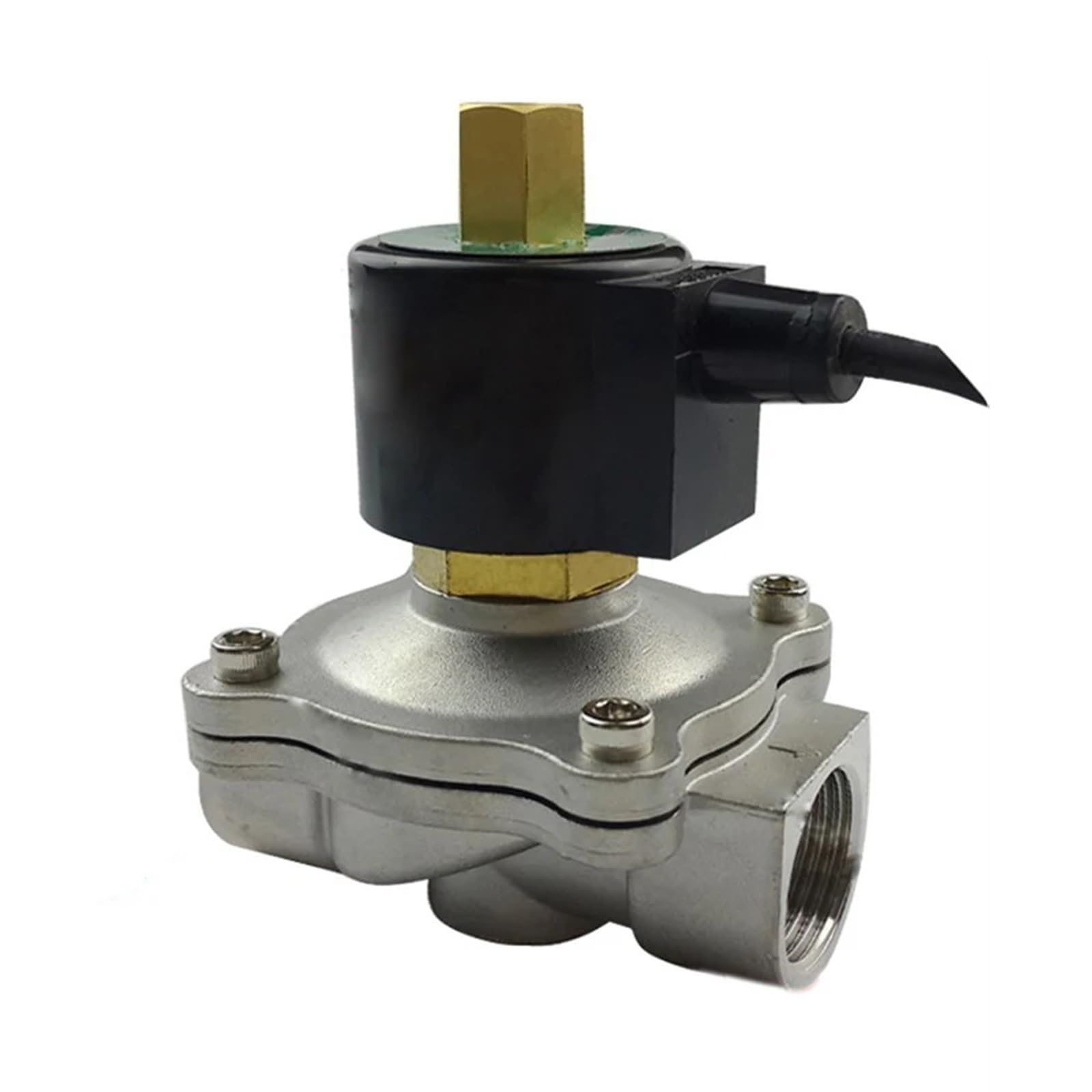 IPNDKBFL 1/2" IP68 Waterproof Normally Open Stainless Steel Fountain Solenoid Valve 110V 24V 12V 24v For Underwater(VITON-SEAL-220VAC)