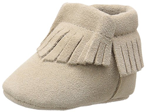 Baby Deer Moccassin With Fringe Trim Moccasin (Infant), Tan, 2 M US Infant
