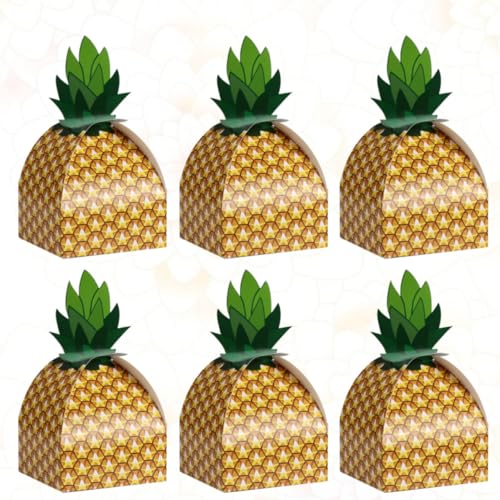 Boîte à bonbons ananas kraft CHICAMPERA facile à assembler pour comptoir - 6